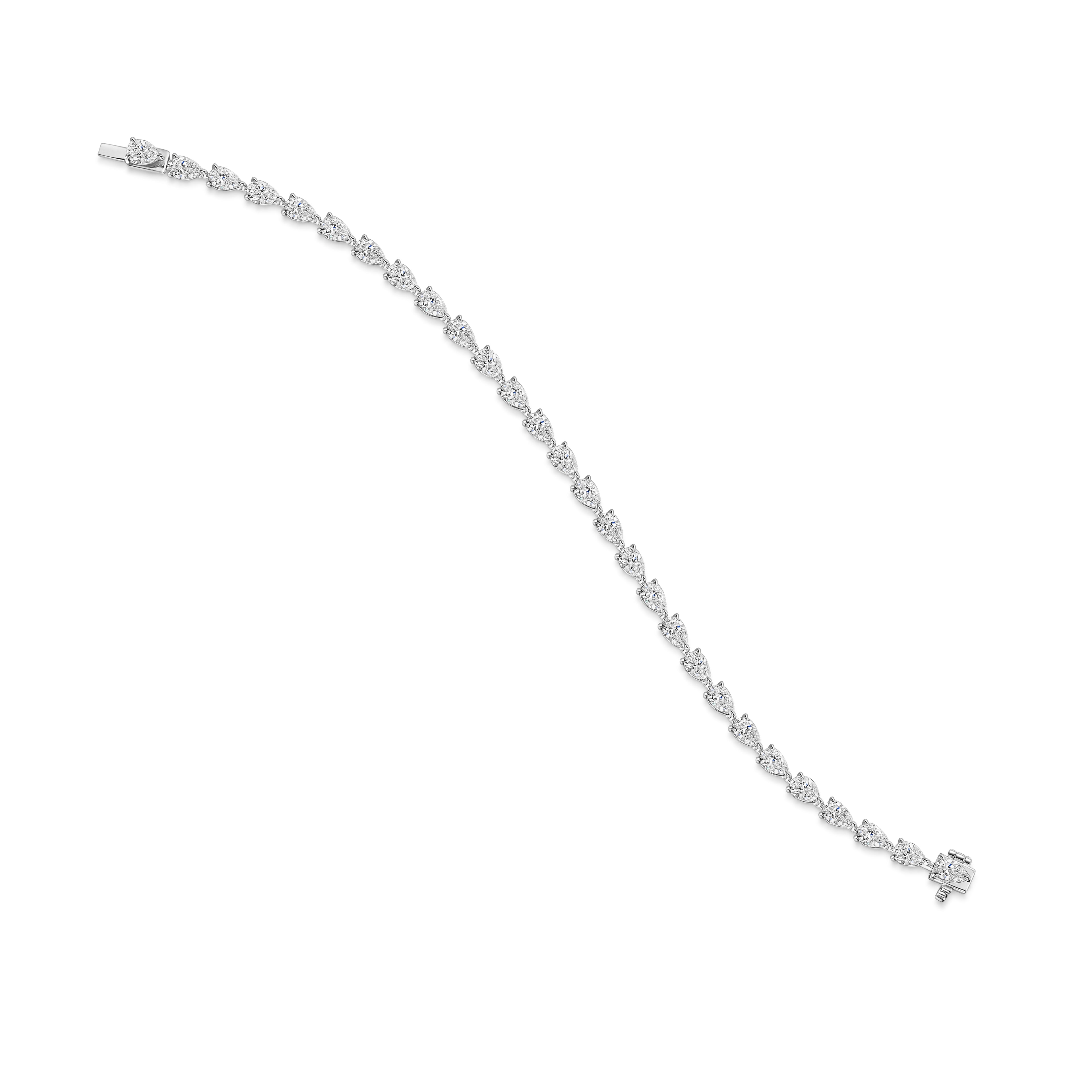 Pear Diamond Tennis Bracelet - BR02