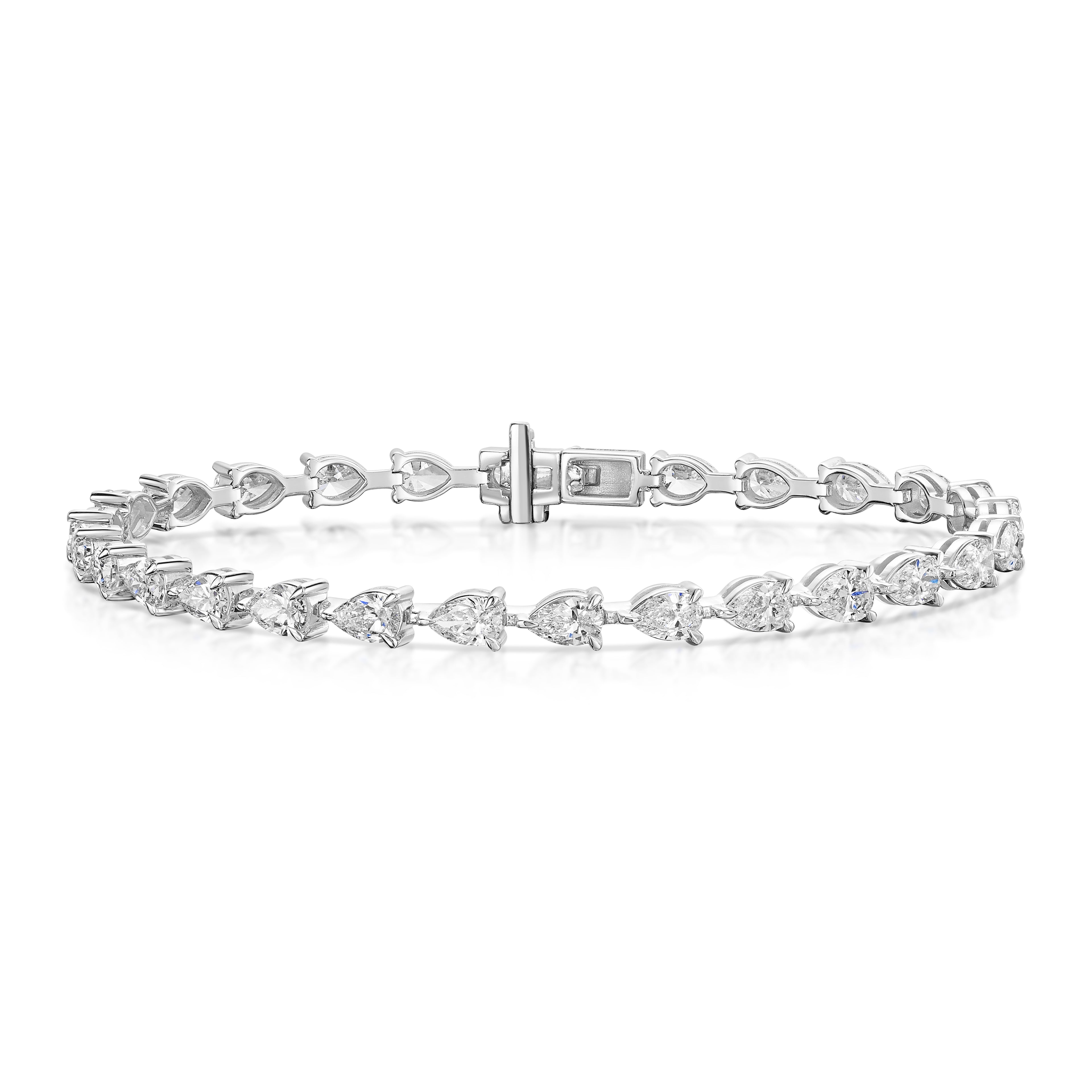 Pear Diamond Tennis Bracelet - BR02