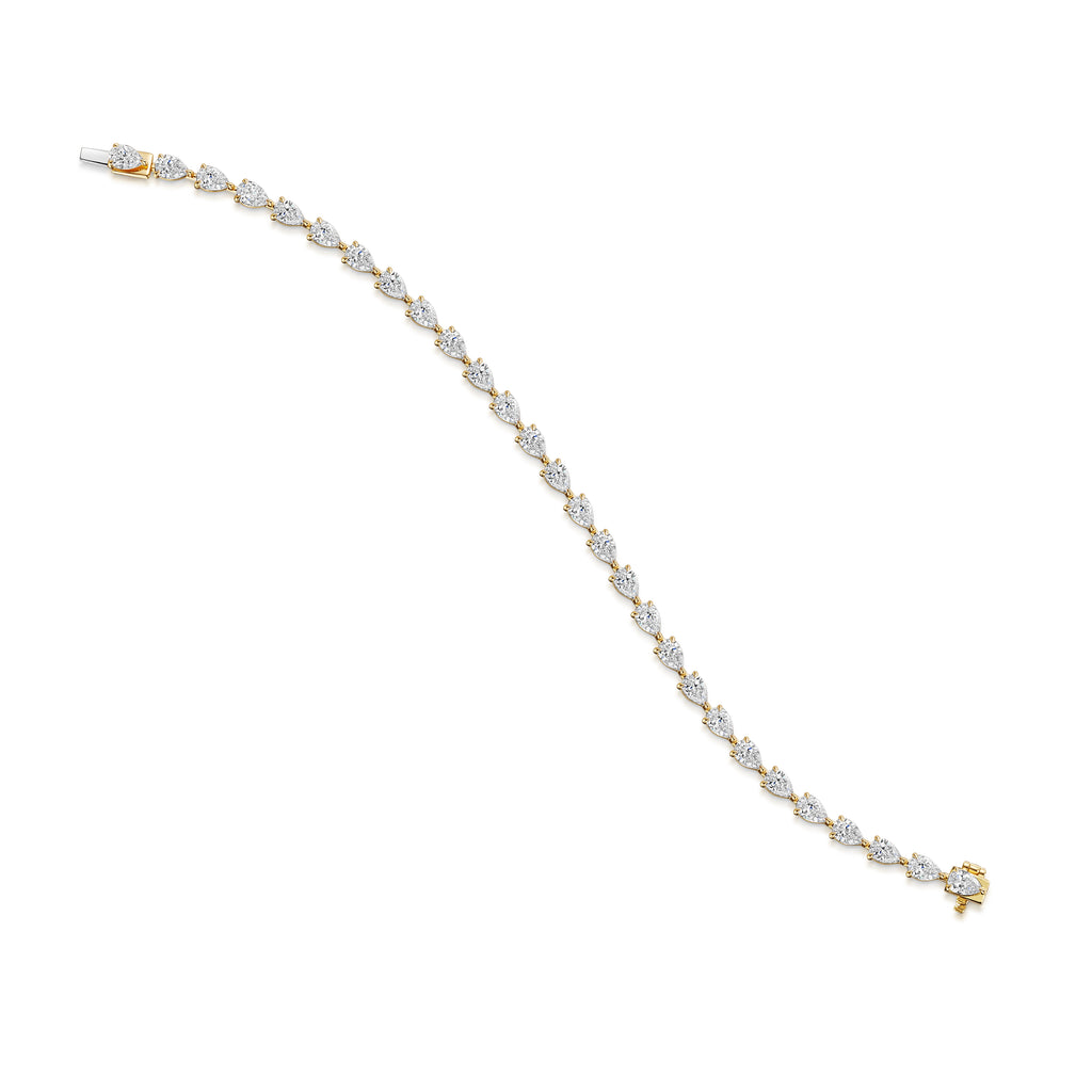 Pear Diamond Tennis Bracelet - BR02