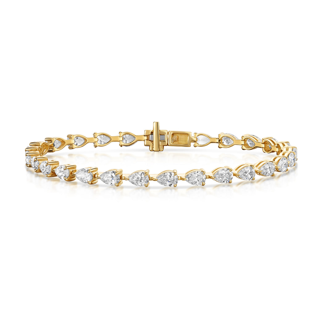 Pear Diamond Tennis Bracelet - BR02
