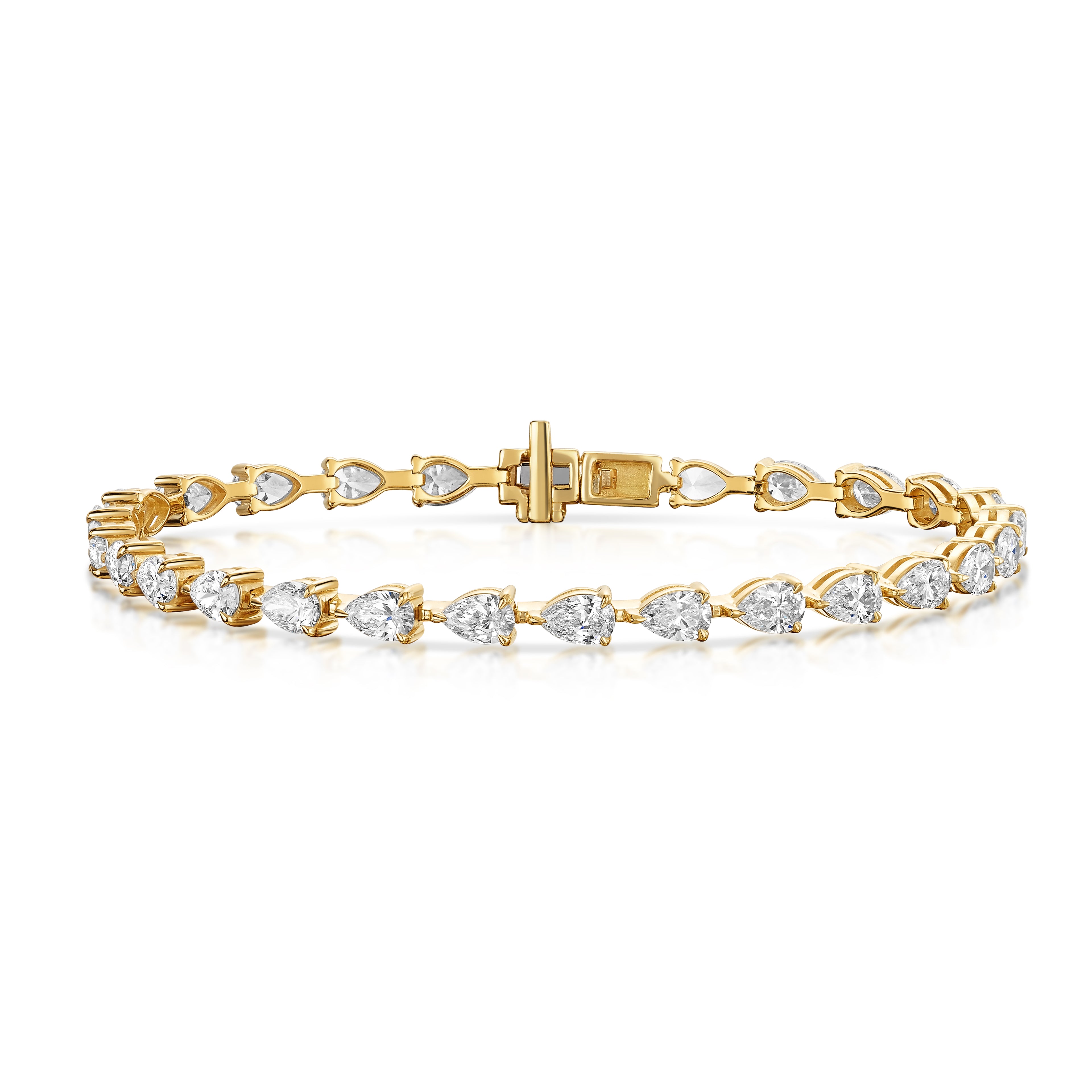 Pear Diamond Tennis Bracelet - BR02