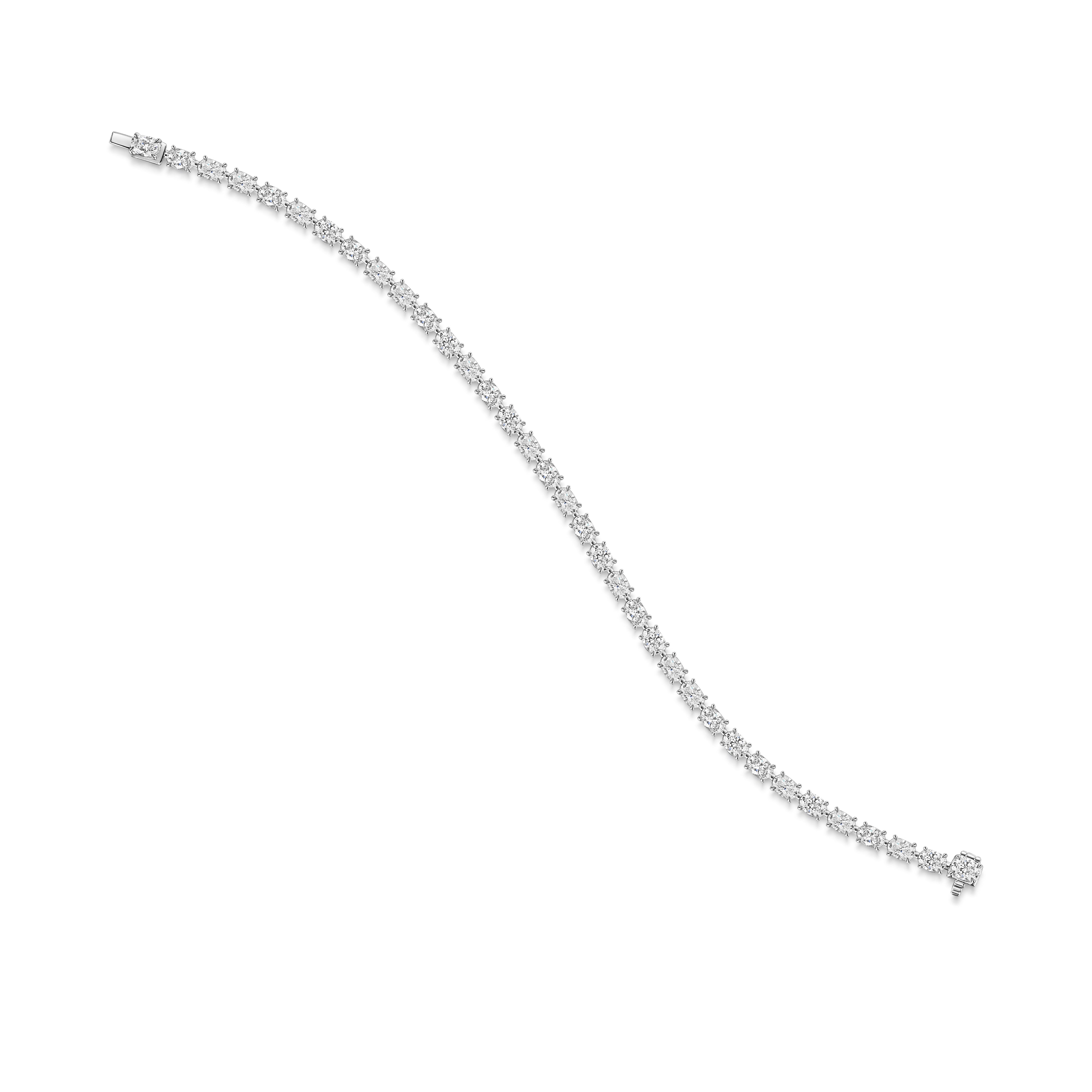 Oval Diamond Tennis Bracelet - BR03