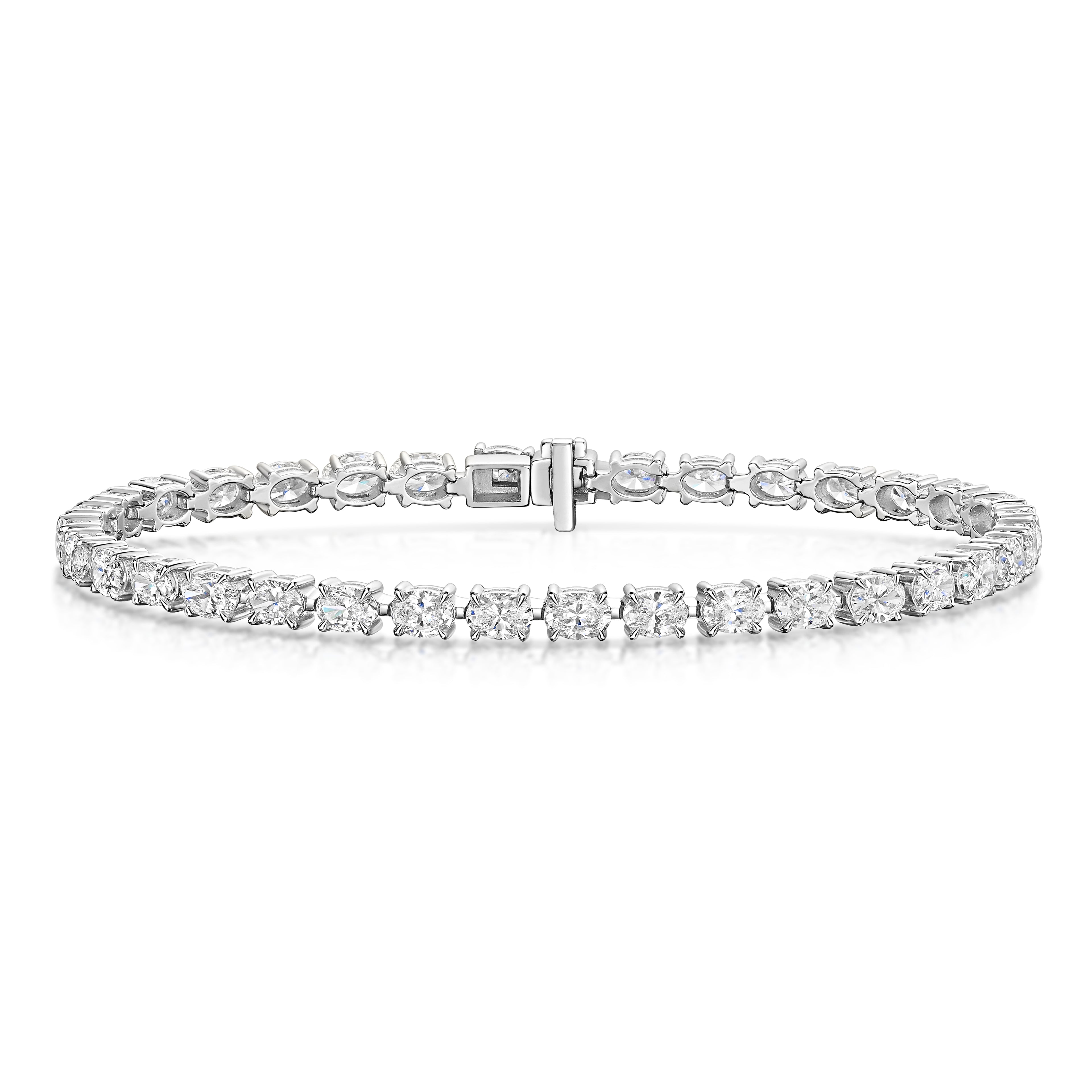 Oval Diamond Tennis Bracelet - BR03