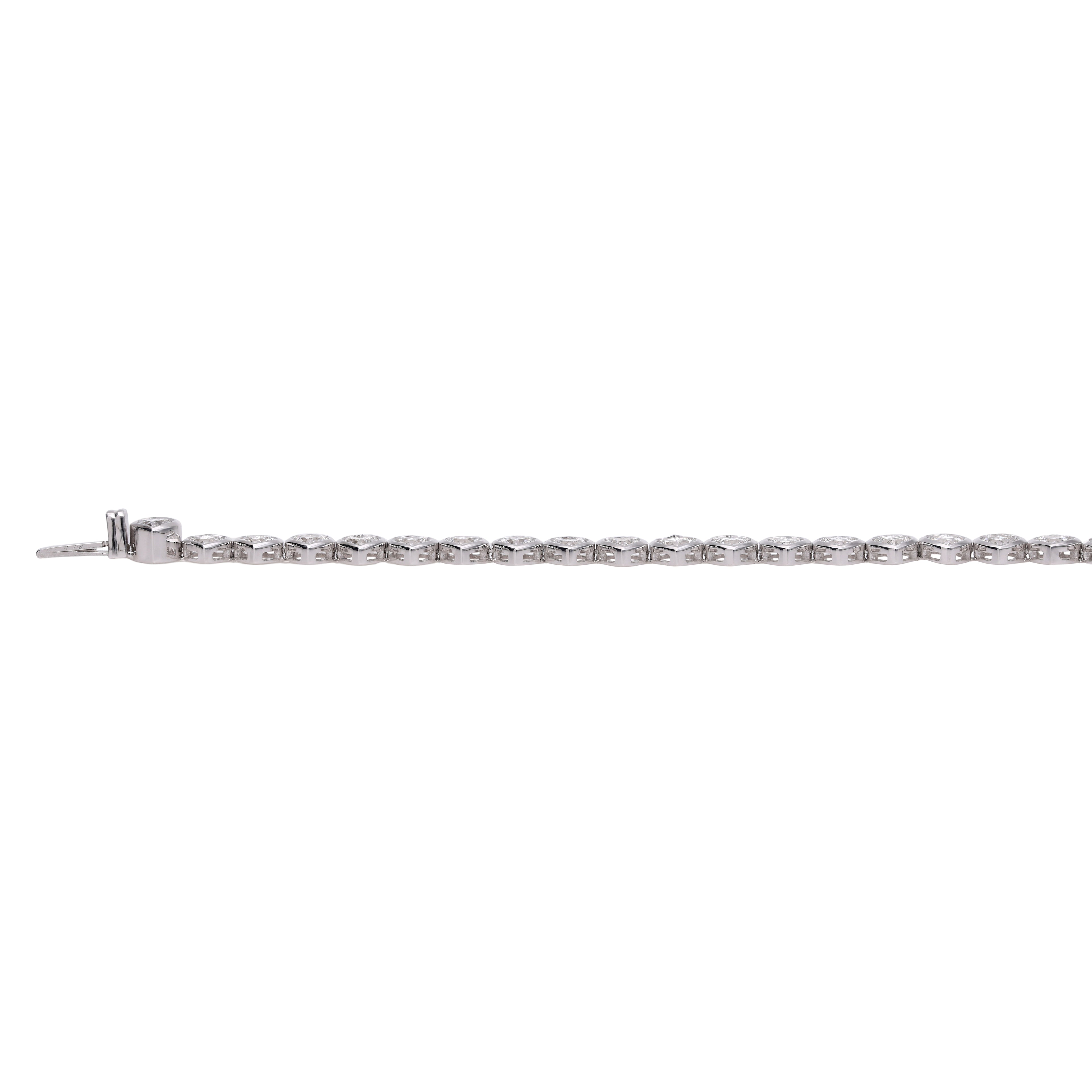 Heart Diamond Tennis Bracelet - BR22