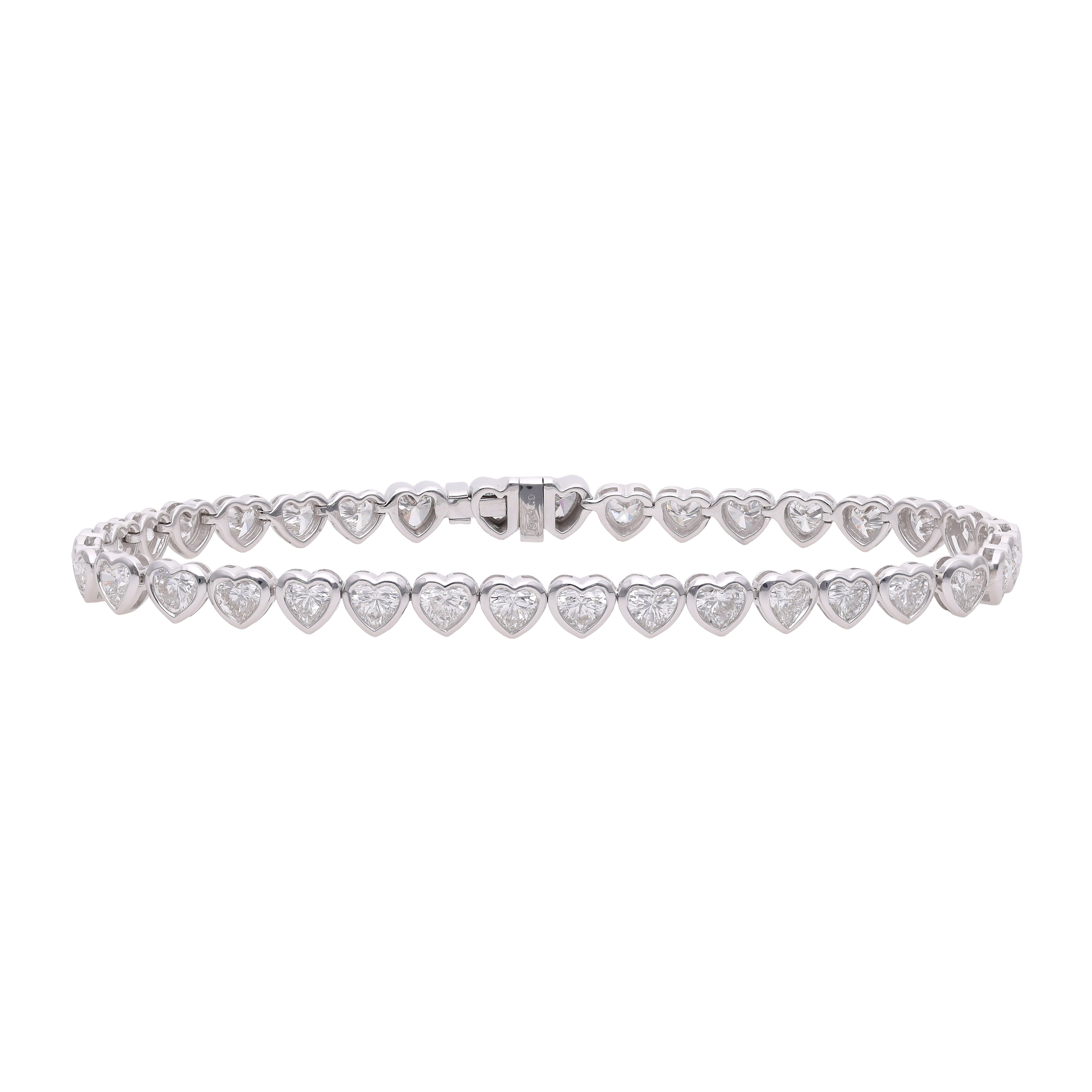 Heart Diamond Tennis Bracelet - BR22
