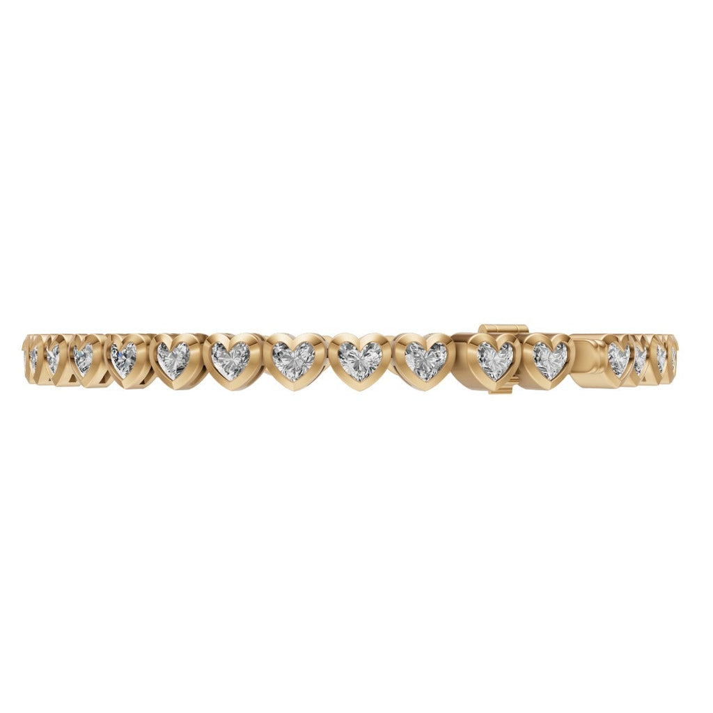 Heart Diamond Tennis Bracelet - BR22