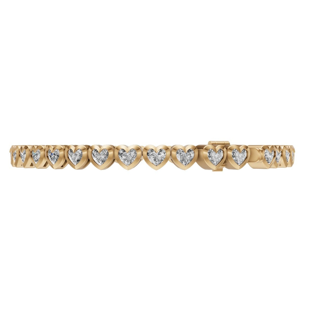 Heart Diamond Tennis Bracelet - BR22