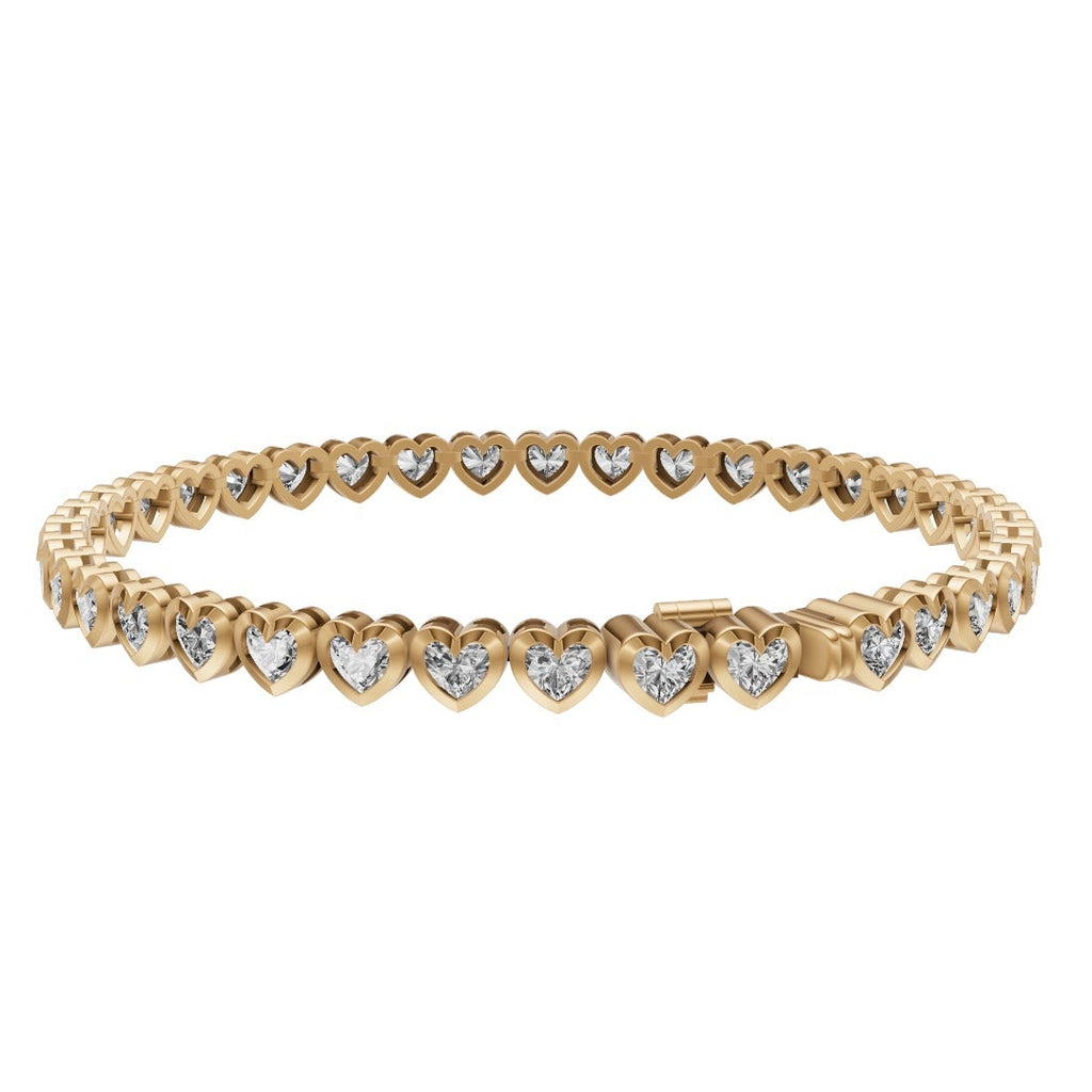 Heart Diamond Tennis Bracelet - BR22