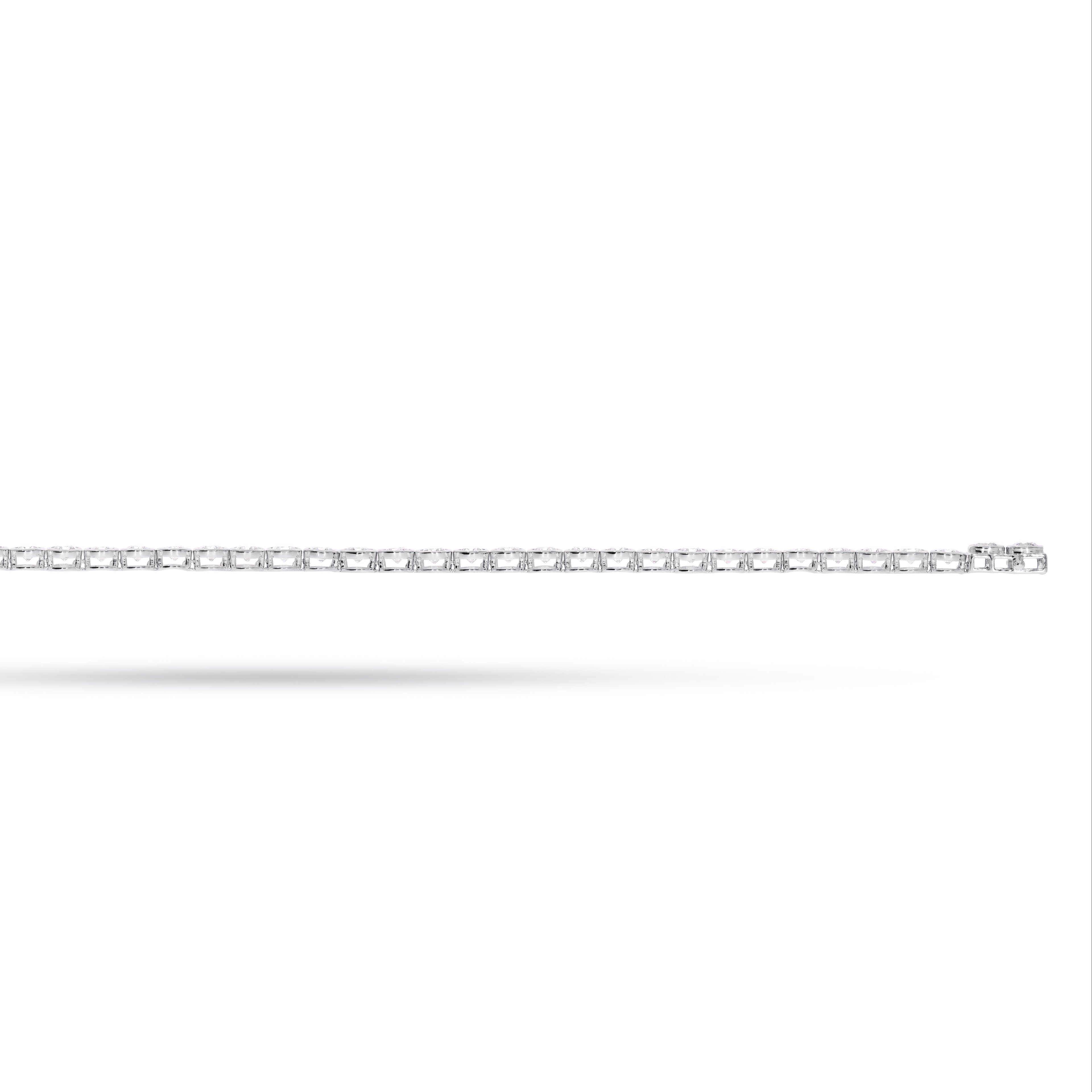 Round Bezel Diamond Tennis Bracelet - BR23
