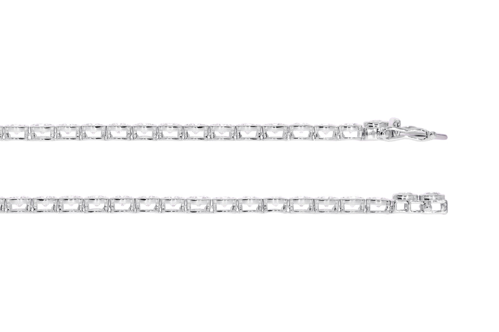 Round Bezel Diamond Tennis Bracelet - BR23