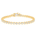 Round Bezel Diamond Tennis Bracelet - BR23