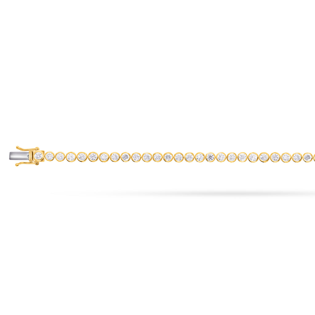Round Bezel Diamond Tennis Bracelet - BR23