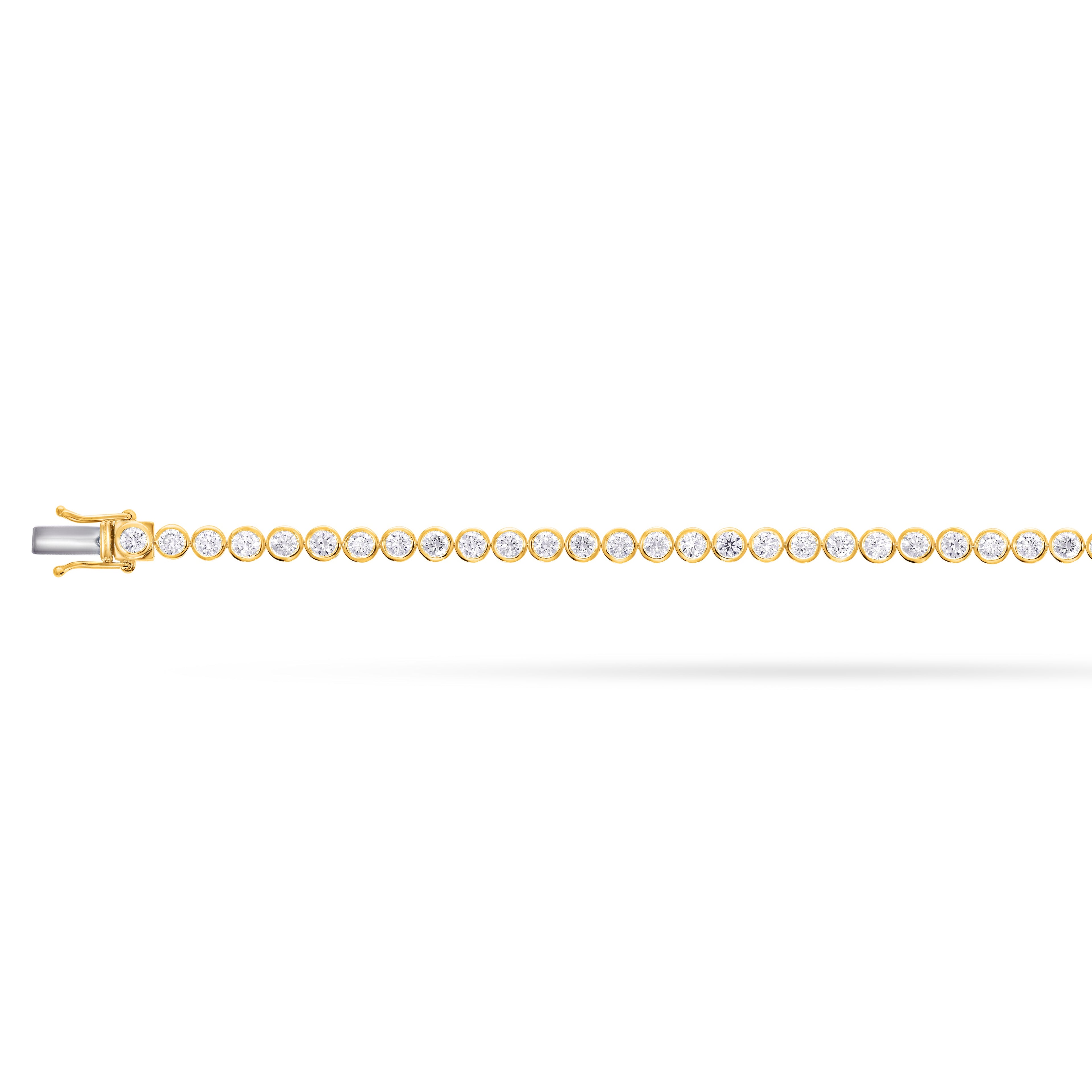 Round Bezel Diamond Tennis Bracelet - BR23