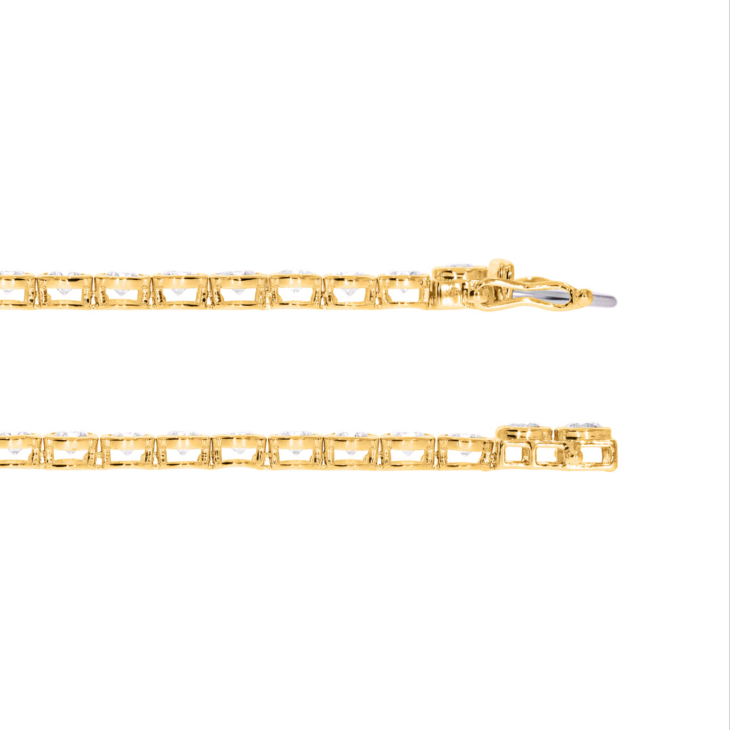 Round Bezel Diamond Tennis Bracelet - BR23