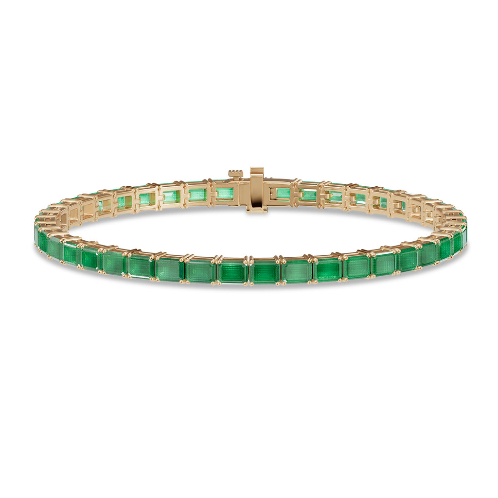 Emerald Cut & Stone Tennis Bracelet - BR25