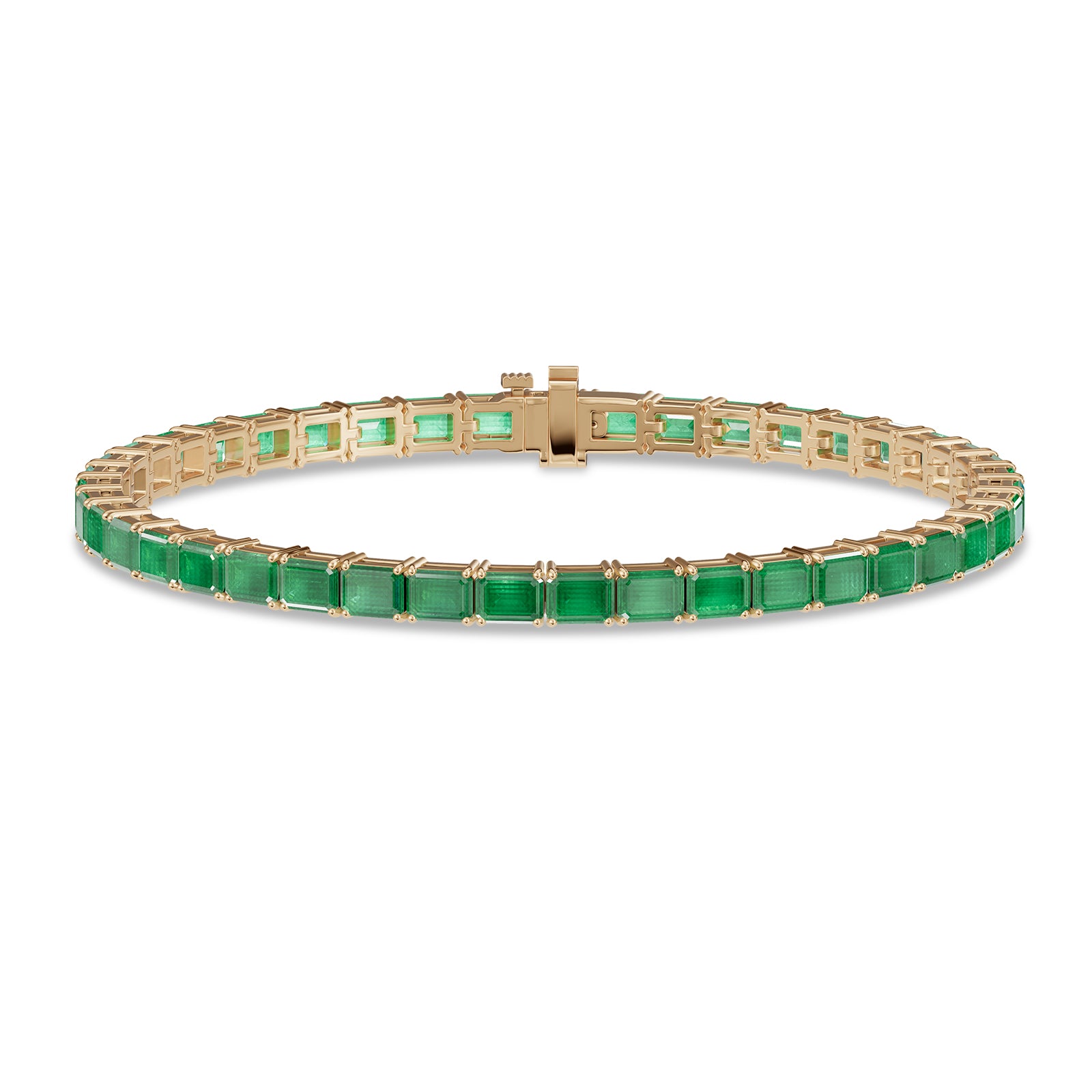 Emerald Cut & Stone Tennis Bracelet - BR25