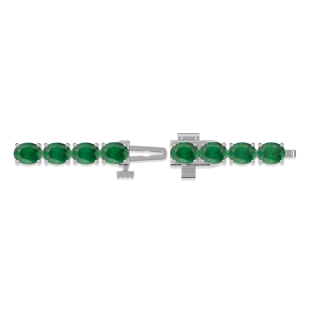 Oval Emerald Tennis Bracelet - BR28