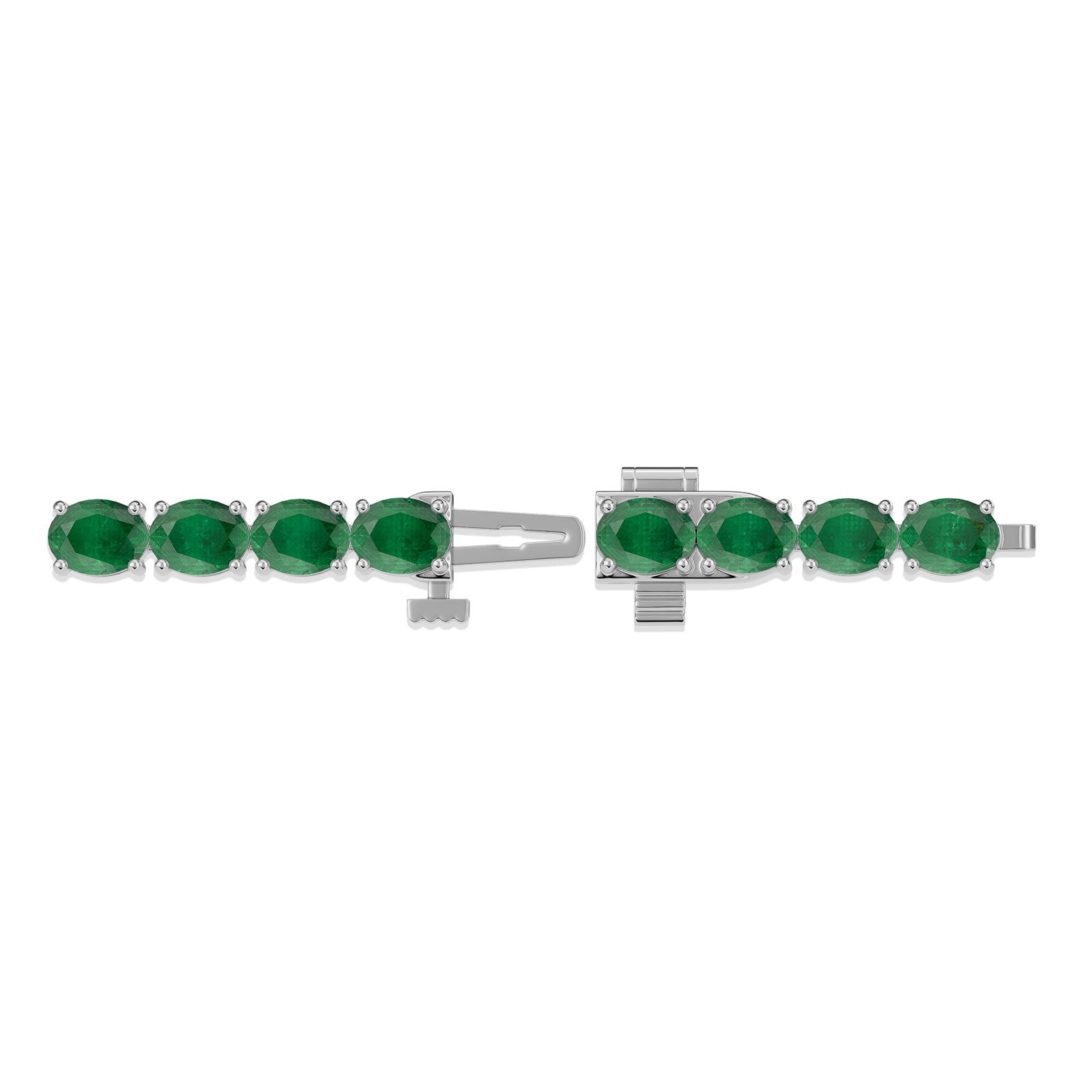 Oval Emerald Tennis Bracelet - BR28