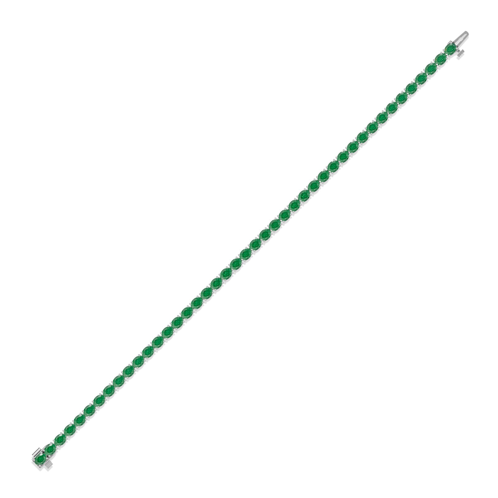 Oval Emerald Tennis Bracelet - BR28