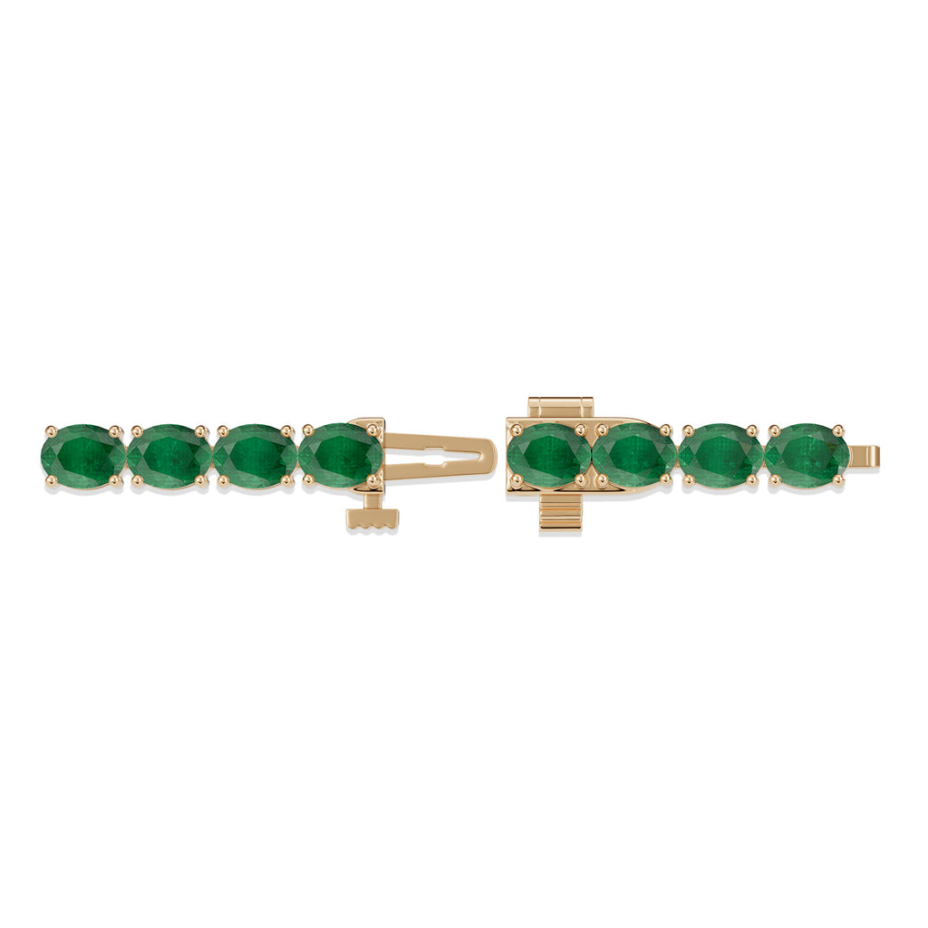 Oval Emerald Tennis Bracelet - BR28