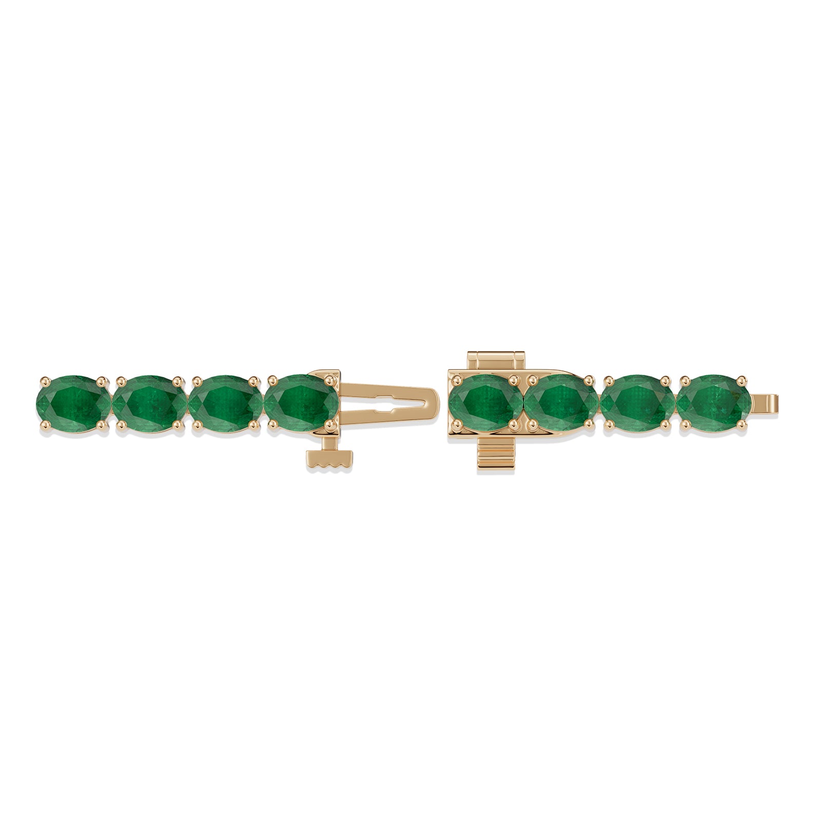 Oval Emerald Tennis Bracelet - BR28