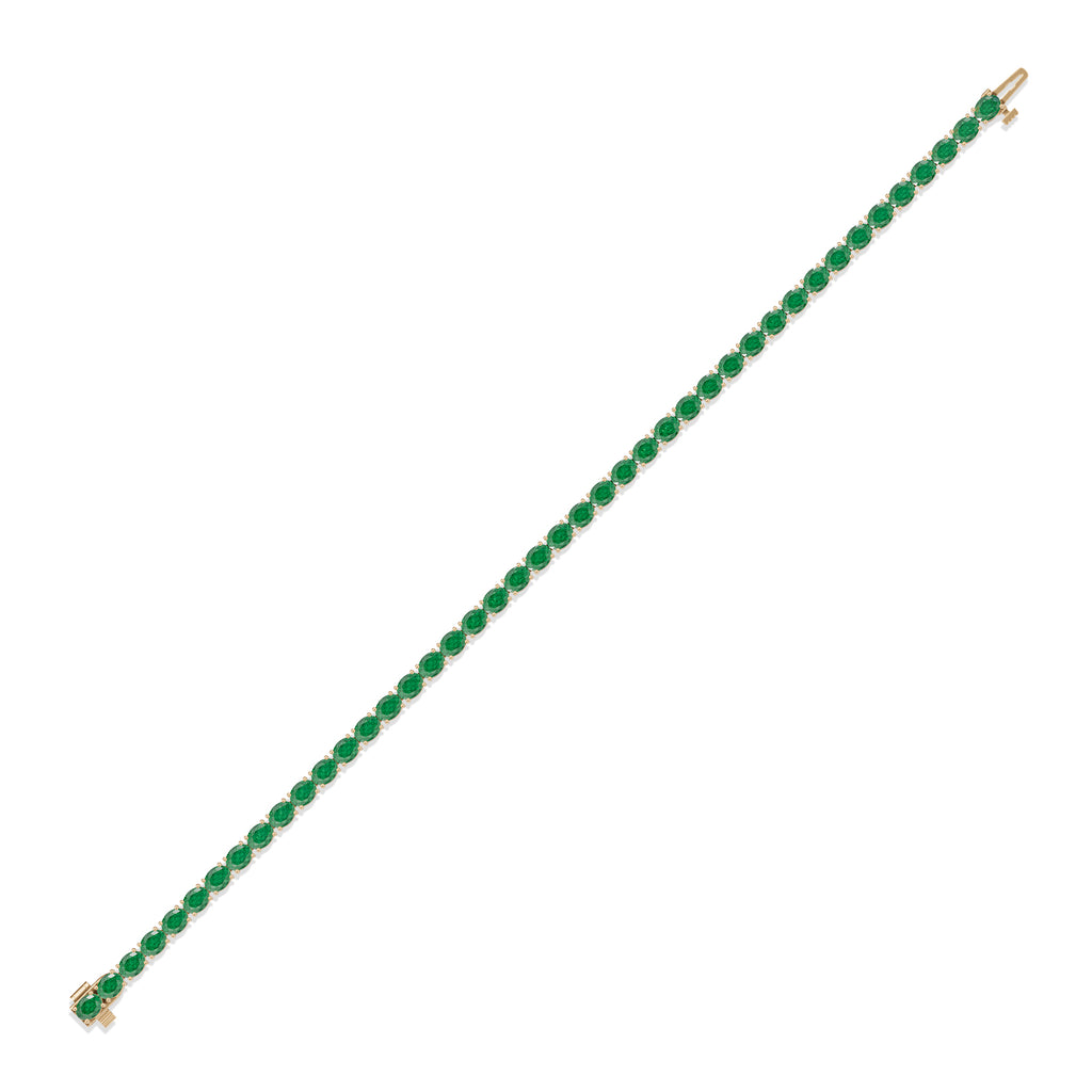 Oval Emerald Tennis Bracelet - BR28