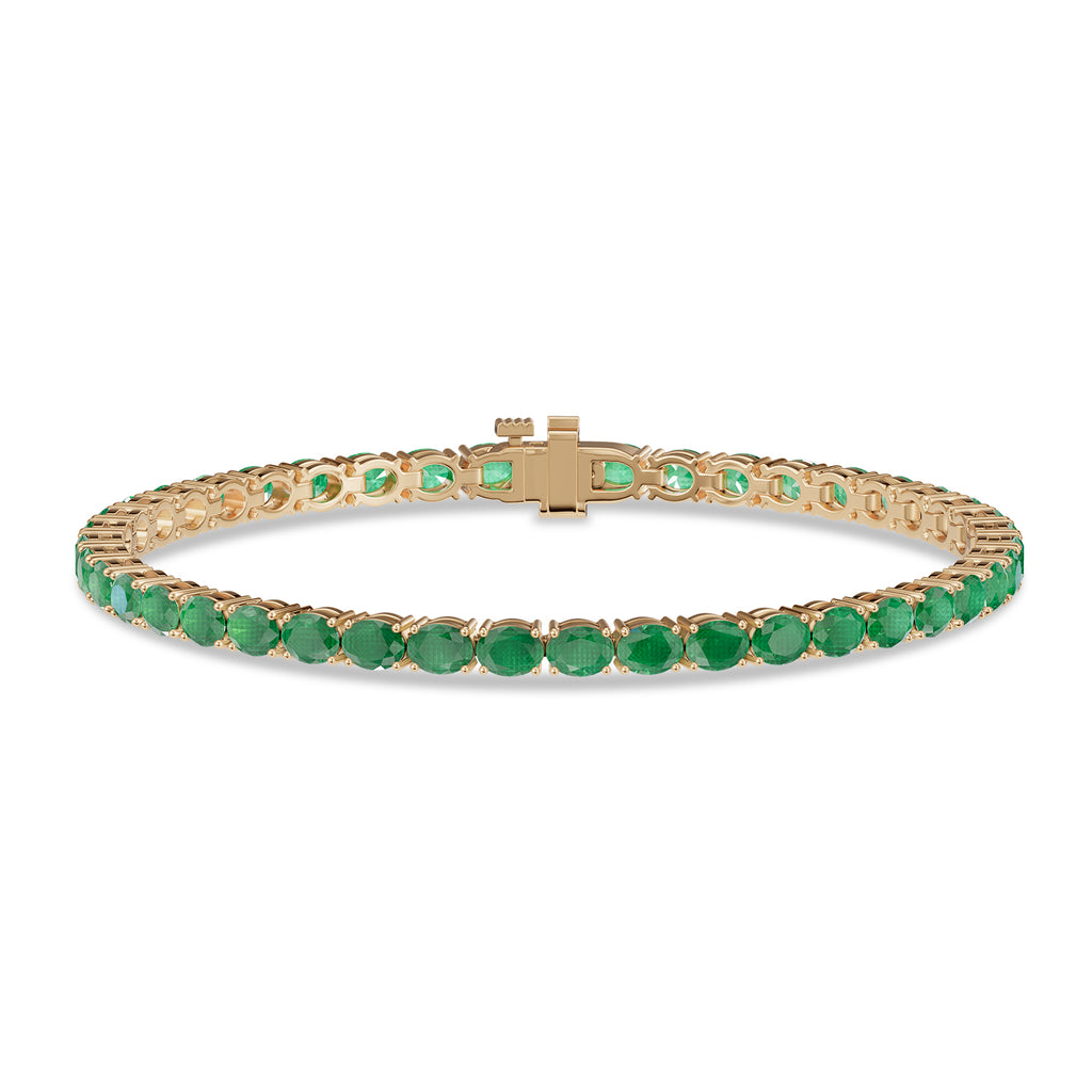 Oval Emerald Tennis Bracelet - BR28