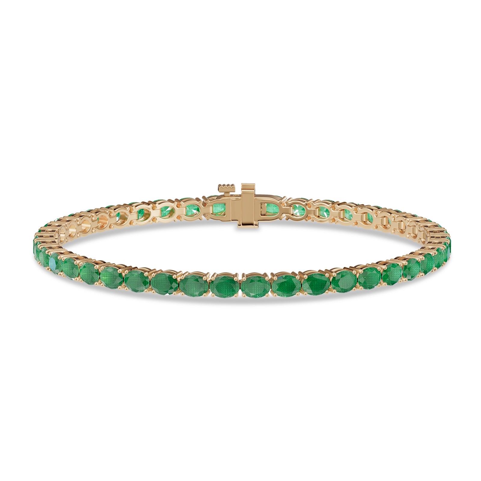 Oval Emerald Tennis Bracelet - BR28