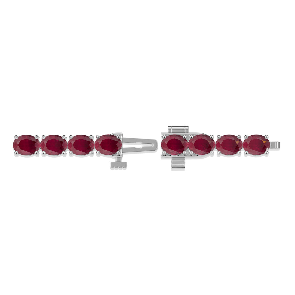 Oval Ruby Tennis Bracelet - BR29