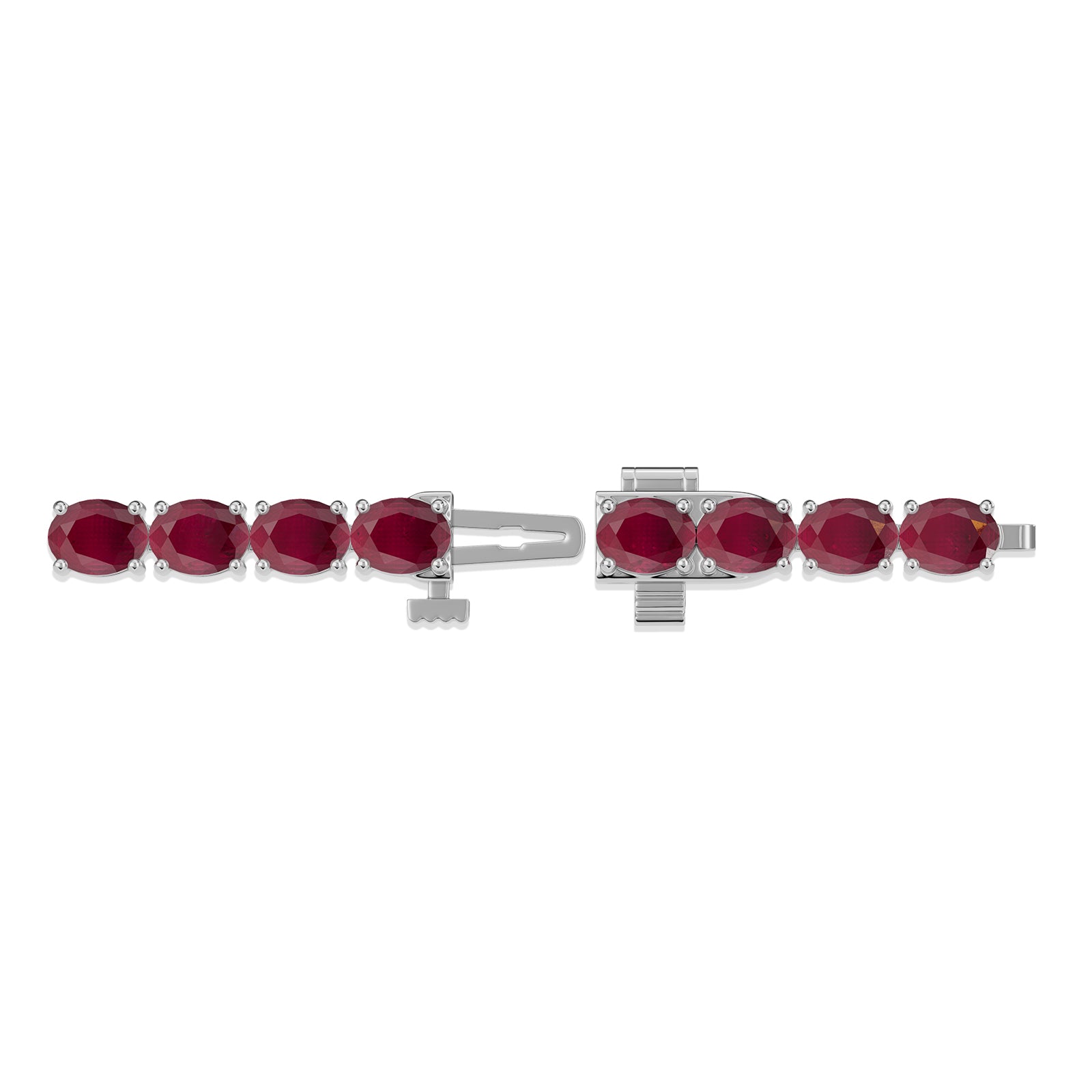 Oval Ruby Tennis Bracelet - BR29