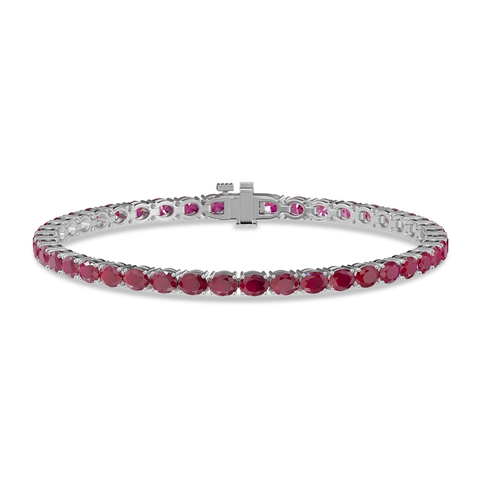 Oval Ruby Tennis Bracelet - BR29