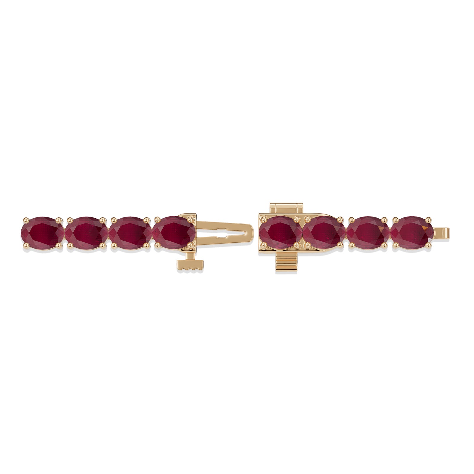 Oval Ruby Tennis Bracelet - BR29