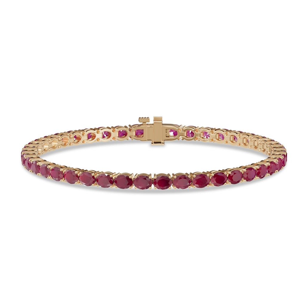 Oval Ruby Tennis Bracelet - BR29