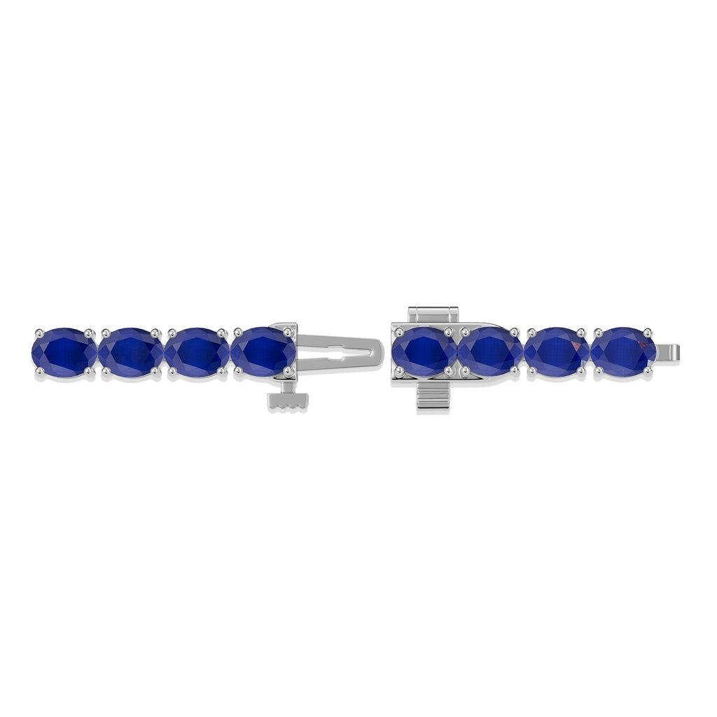 Oval Sapphire Tennis Bracelet - BR30
