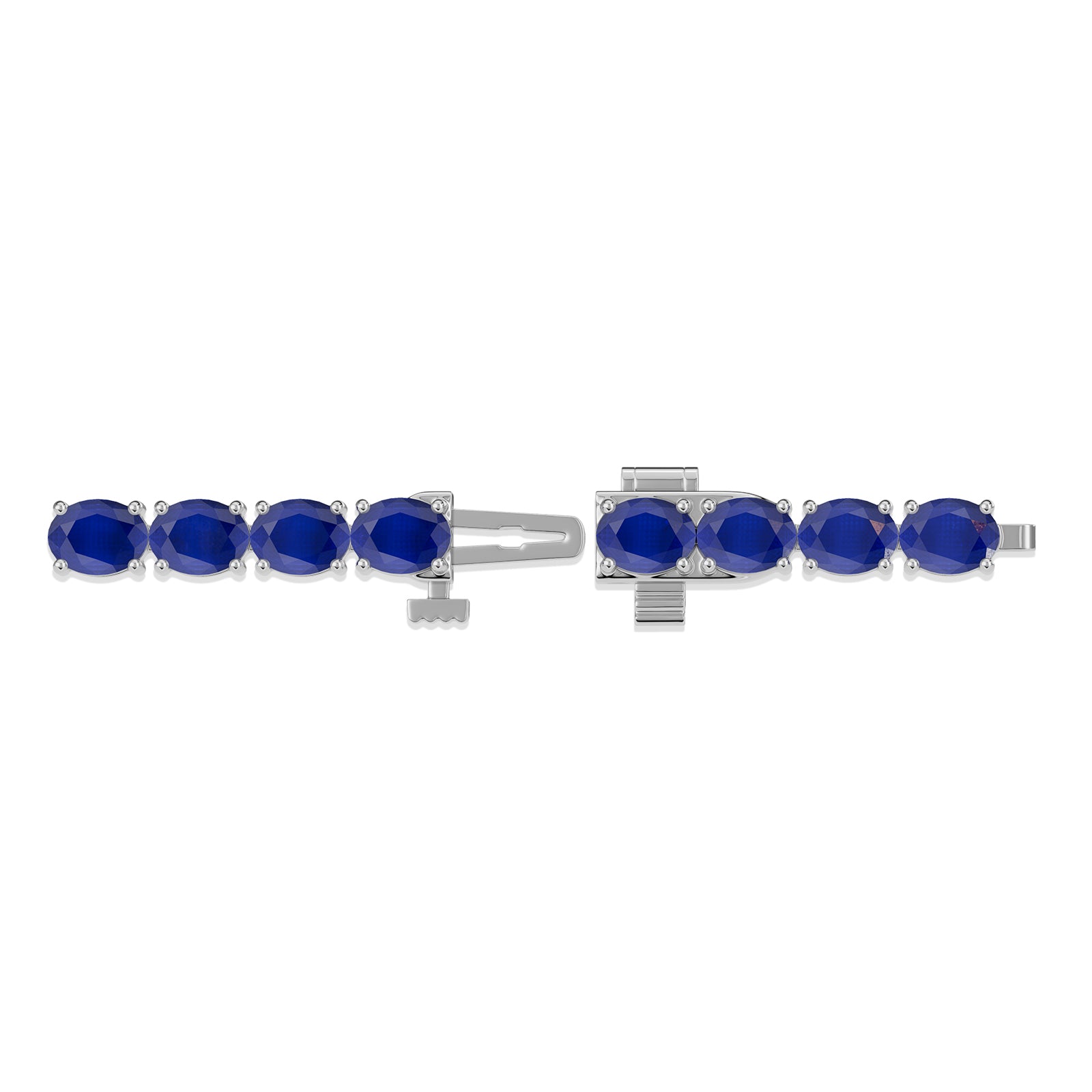 Oval Sapphire Tennis Bracelet - BR30
