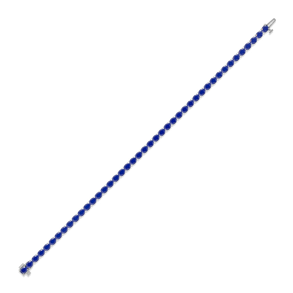 Oval Sapphire Tennis Bracelet - BR30