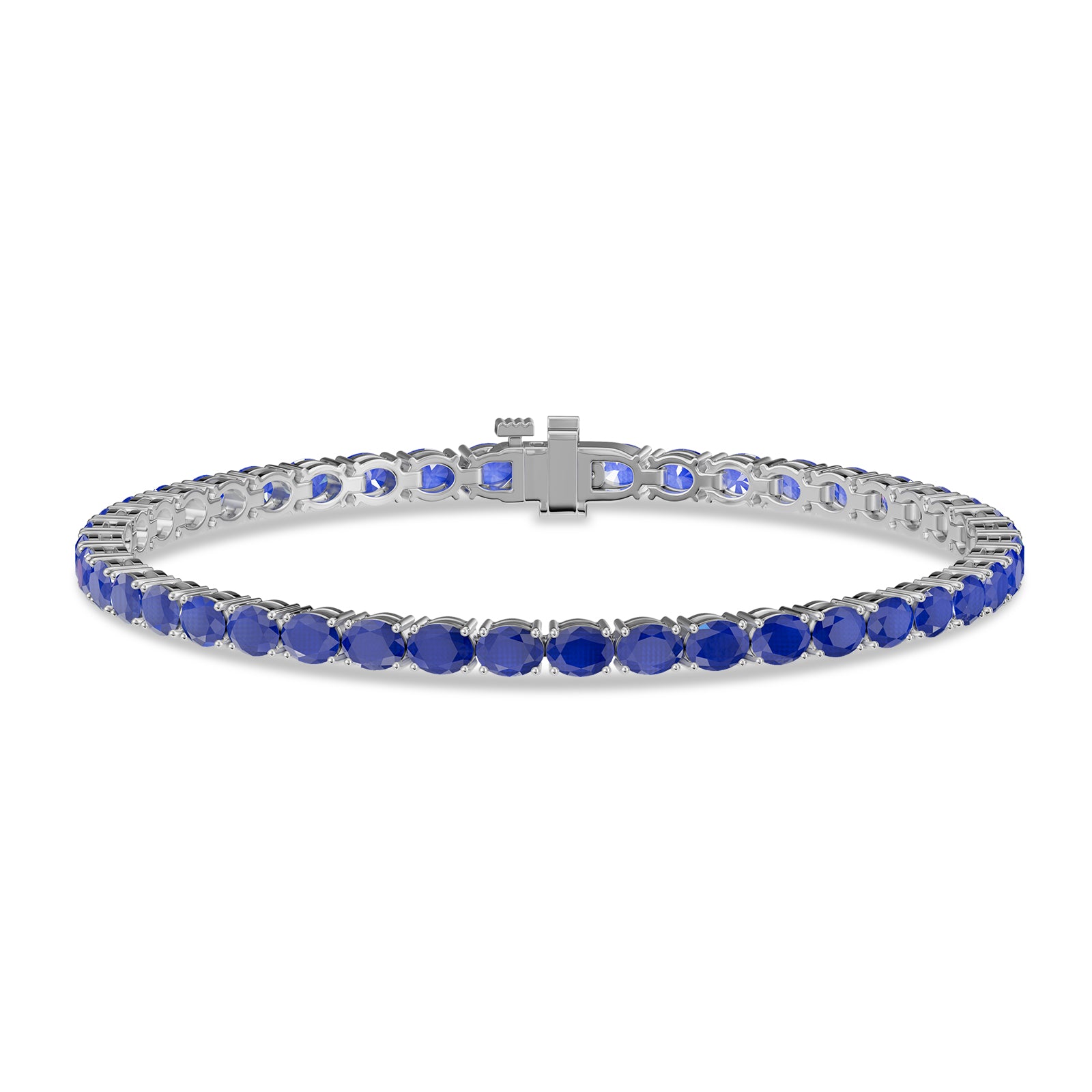Oval Sapphire Tennis Bracelet - BR30