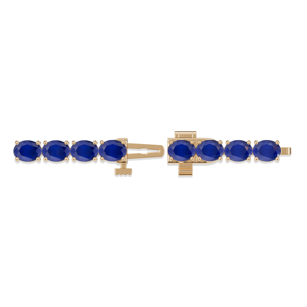 Oval Sapphire Tennis Bracelet - BR30