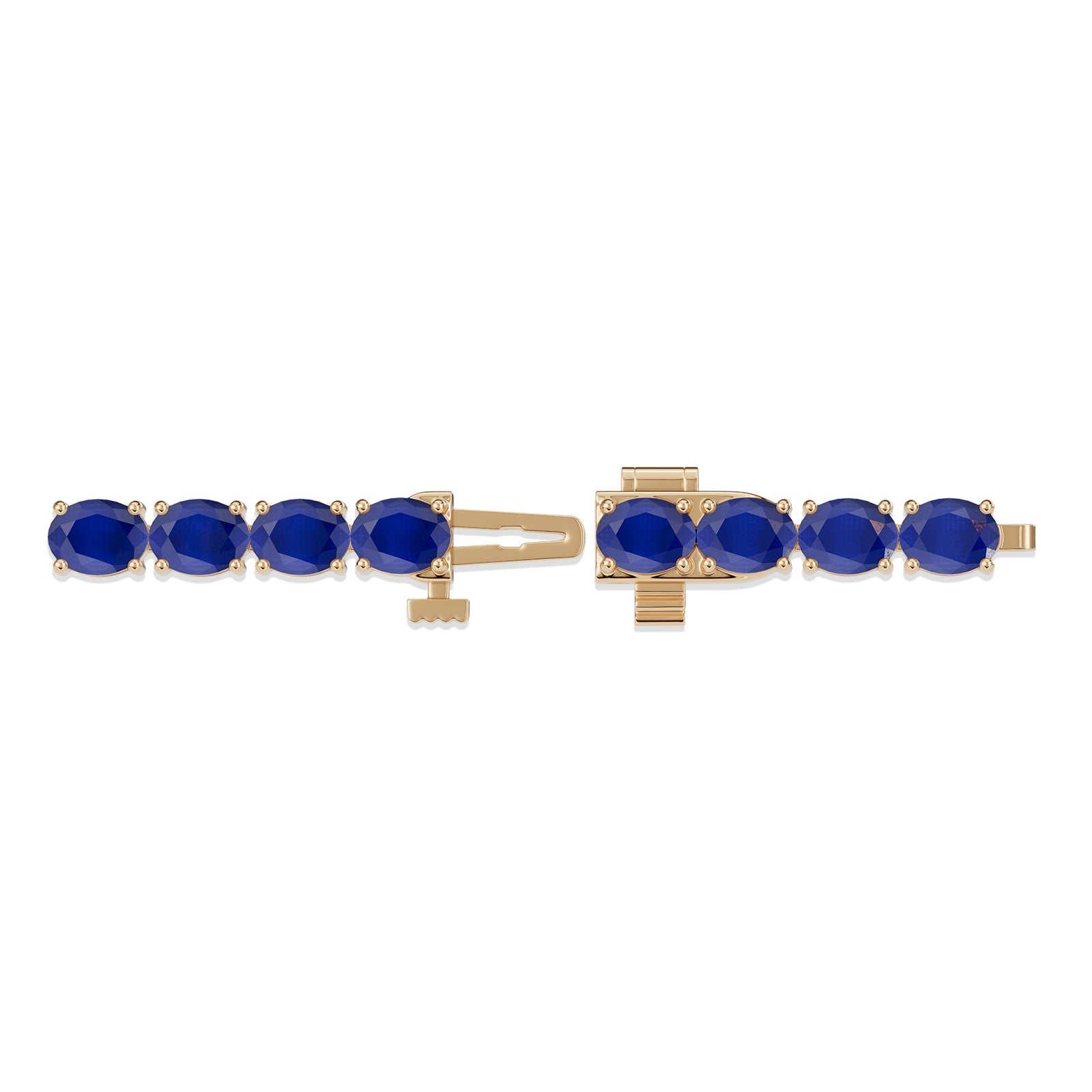 Oval Sapphire Tennis Bracelet - BR30