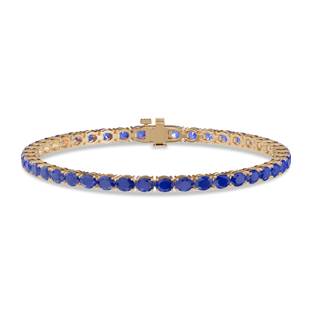 Oval Sapphire Tennis Bracelet - BR30