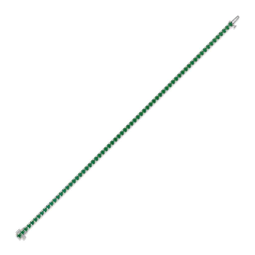 Round Emerald Tennis Bracelet - BR31