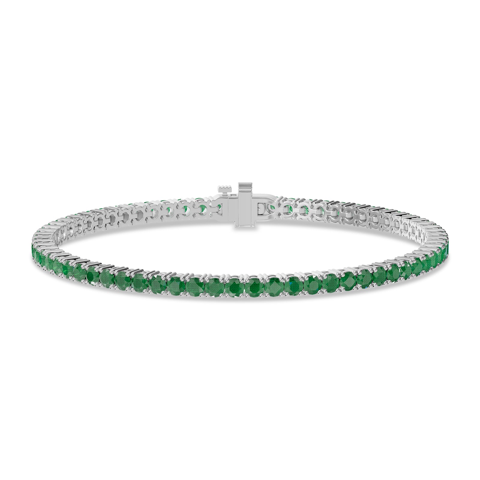 Round Emerald Tennis Bracelet - BR31