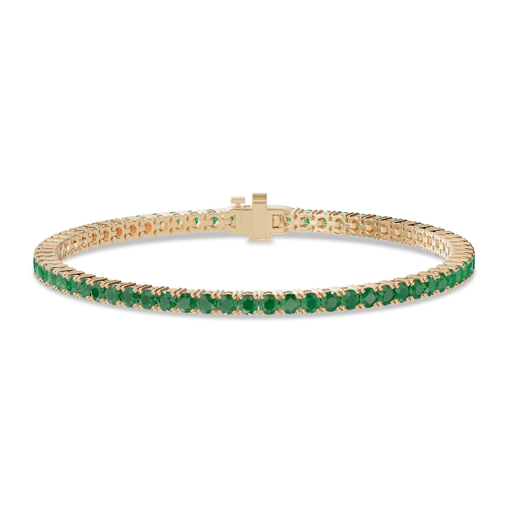 Round Emerald Tennis Bracelet - BR31
