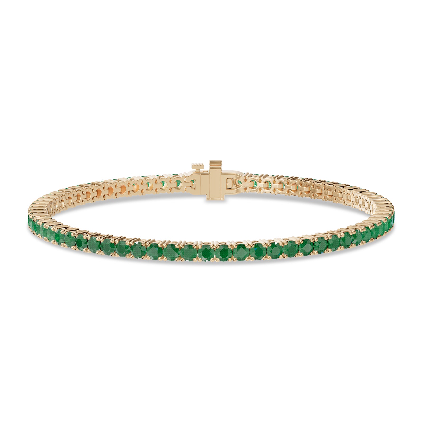 Round Emerald Tennis Bracelet - BR31