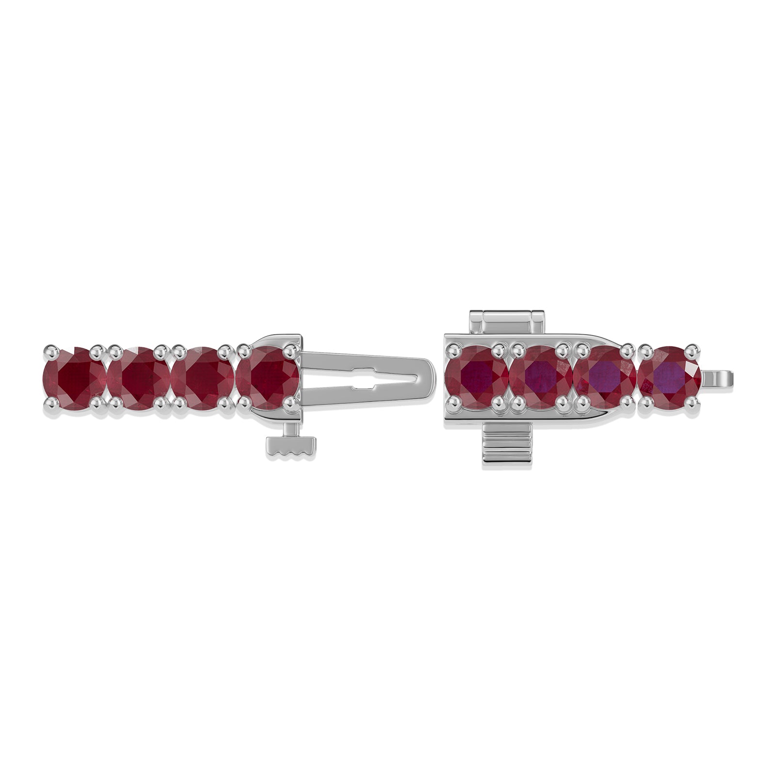 Round Ruby Tennis Bracelet - BR32