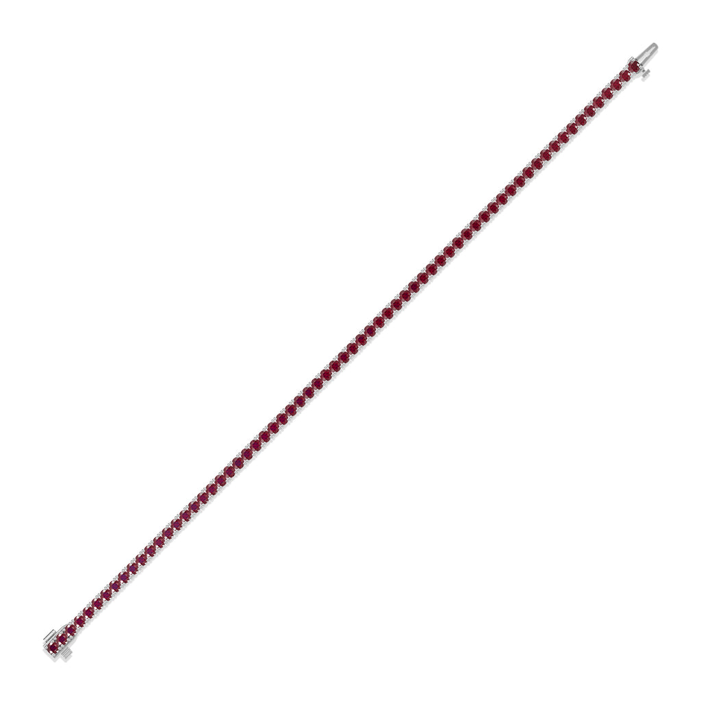 Round Ruby Tennis Bracelet - BR32