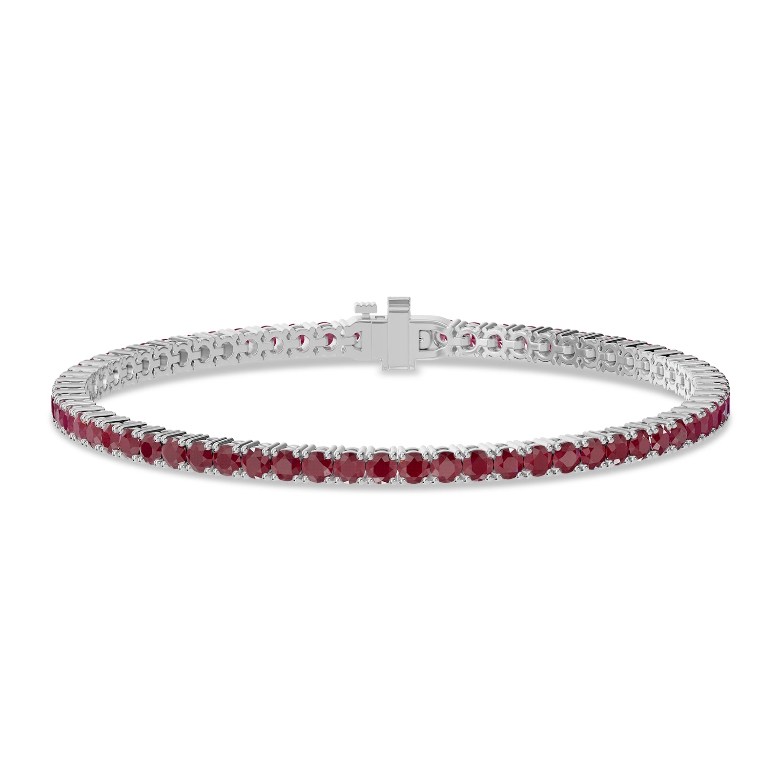 Round Ruby Tennis Bracelet - BR32