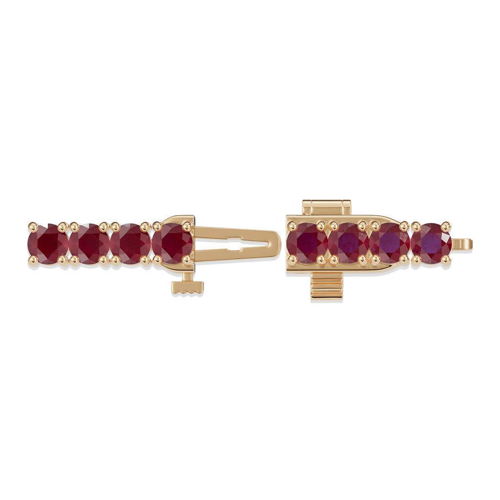 Round Ruby Tennis Bracelet - BR32