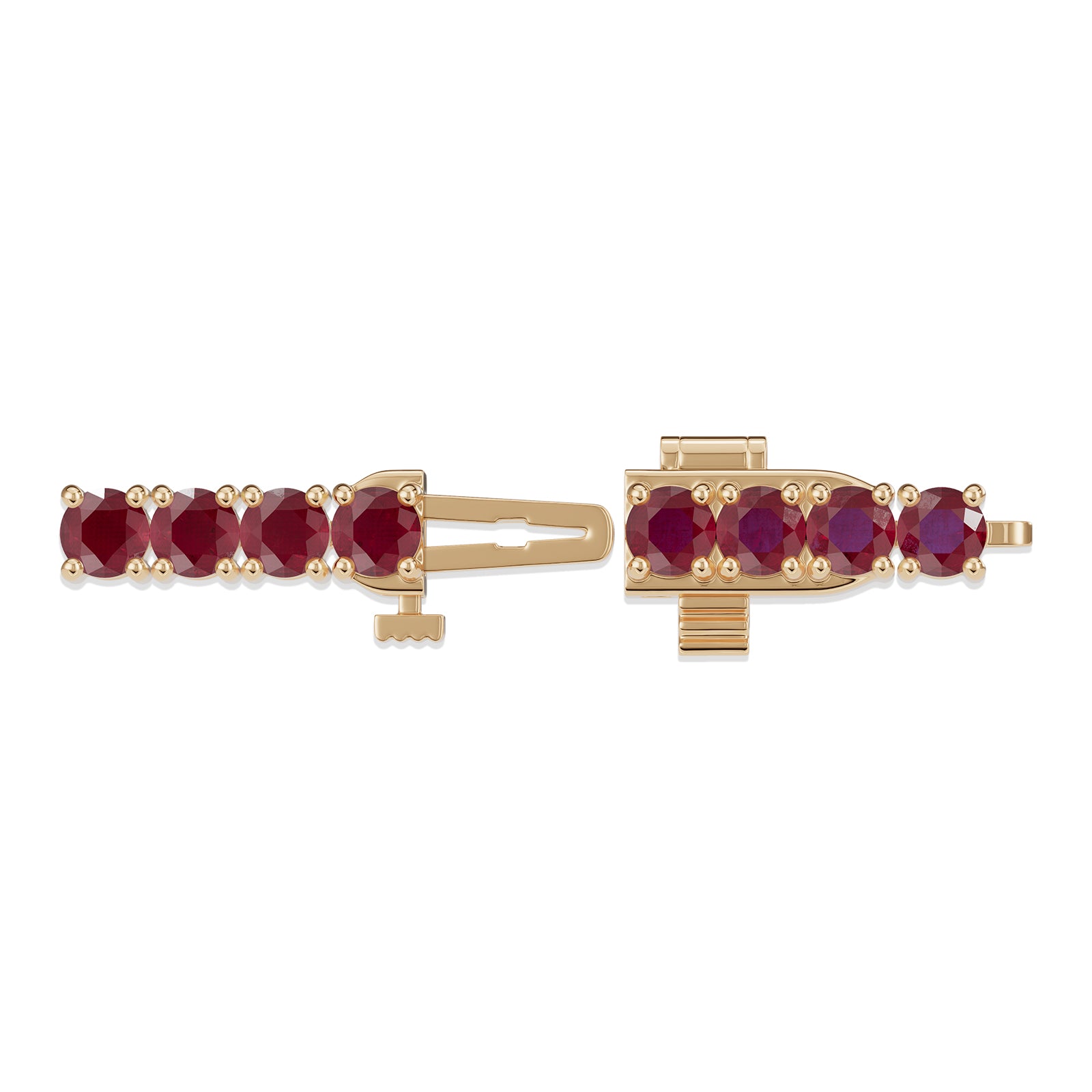 Round Ruby Tennis Bracelet - BR32