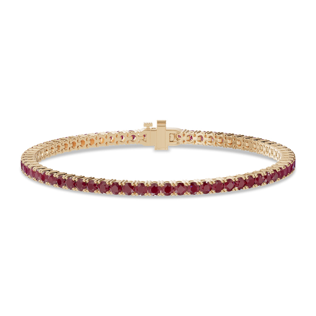 Round Ruby Tennis Bracelet - BR32